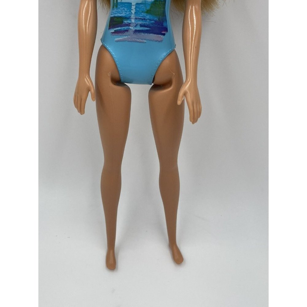 Summer Beach Tan Barbie Doll Blue Swimsuit - Picture 10 of 11